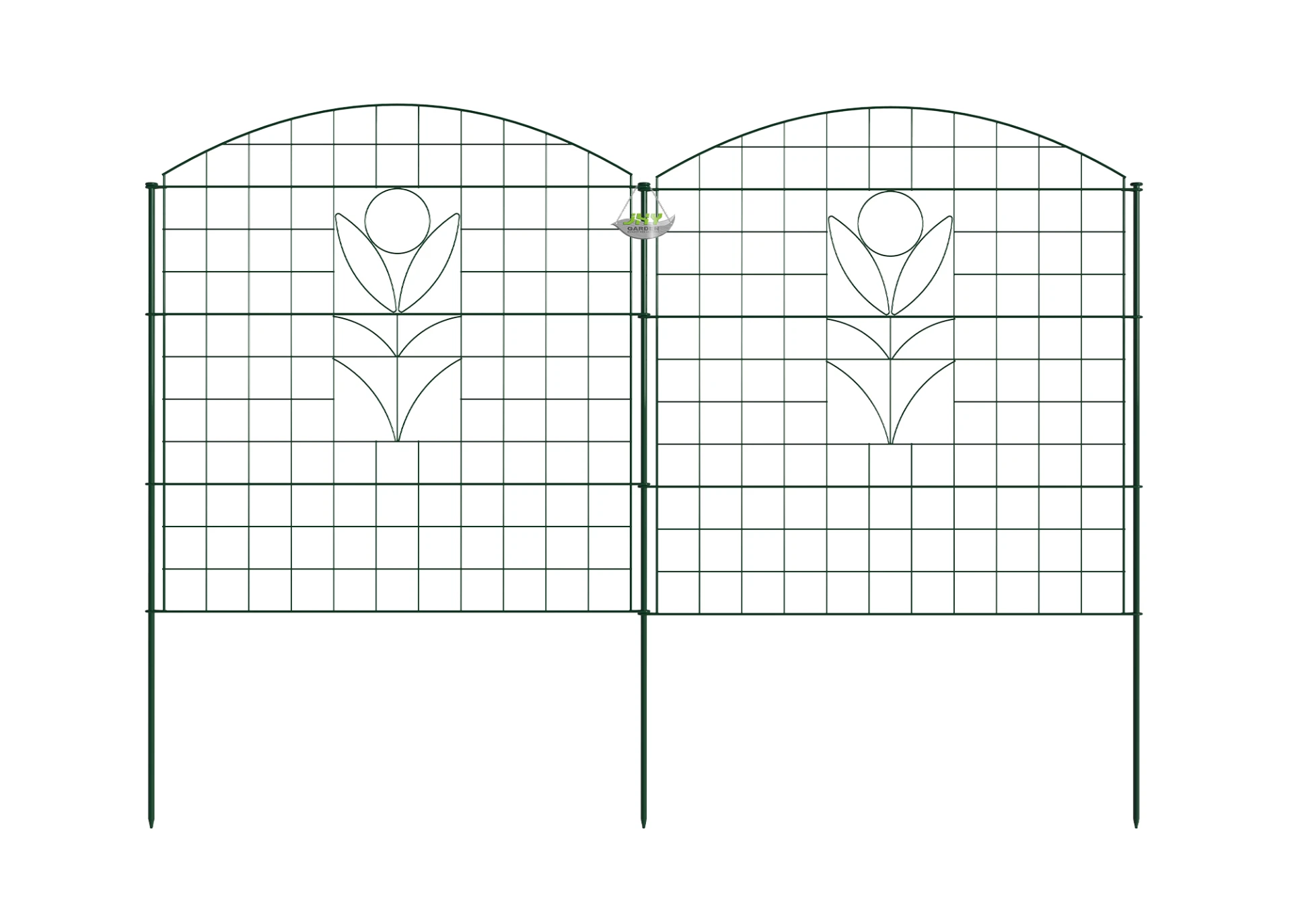 CONVEX TYPE WIRE POND FENCE WITH SUNNY FLOWER