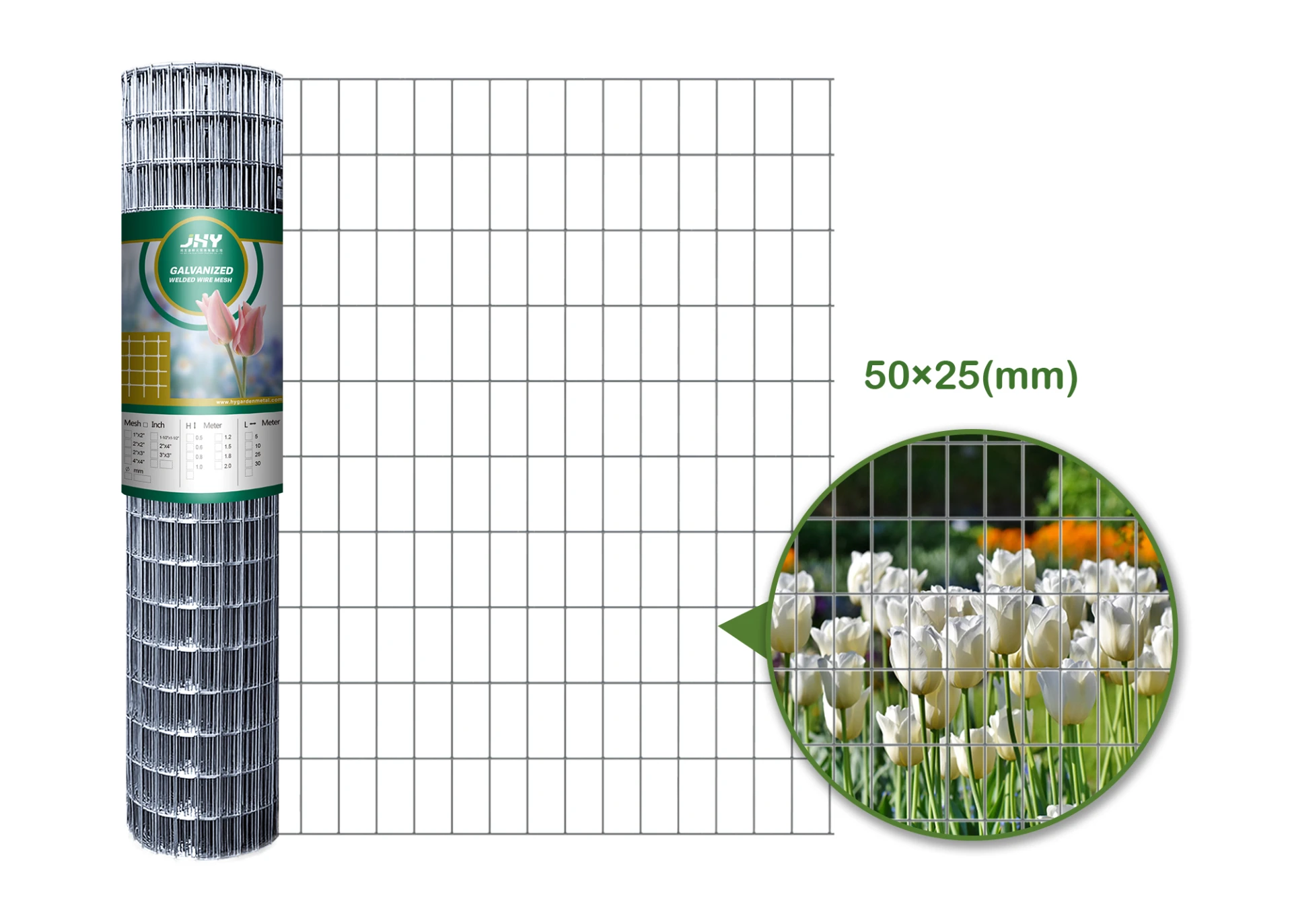 GALVANIZED WELDED WIRE MESH 50×25MM