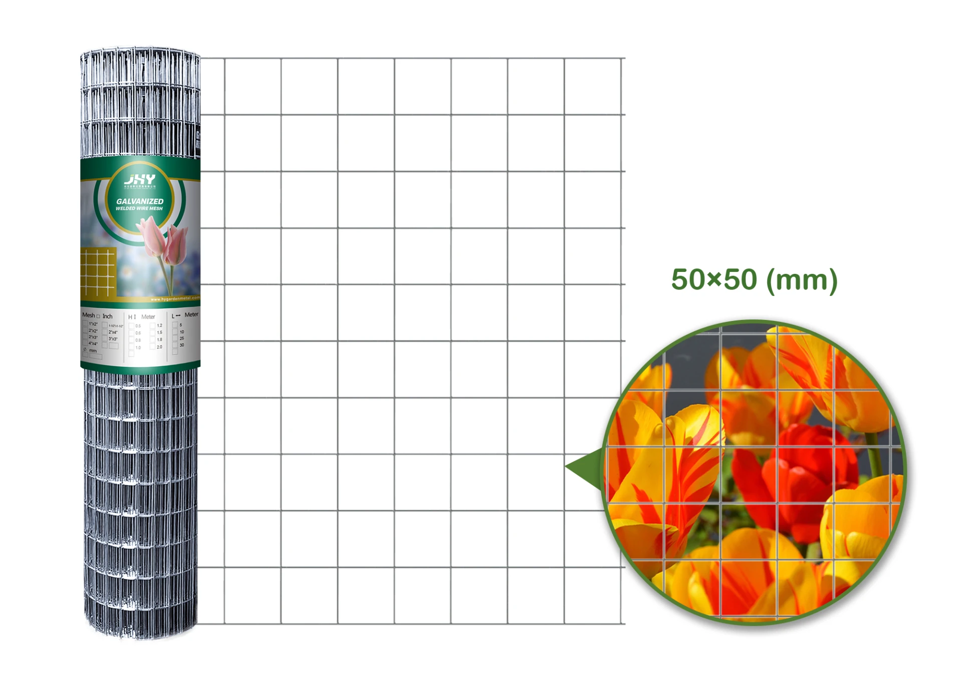 GALVANIZED WELDED WIRE MESH 50×50MM