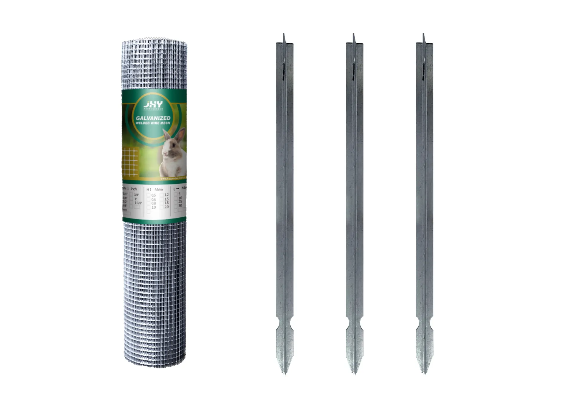 Galvanized welded wire mesh+T post.webp1