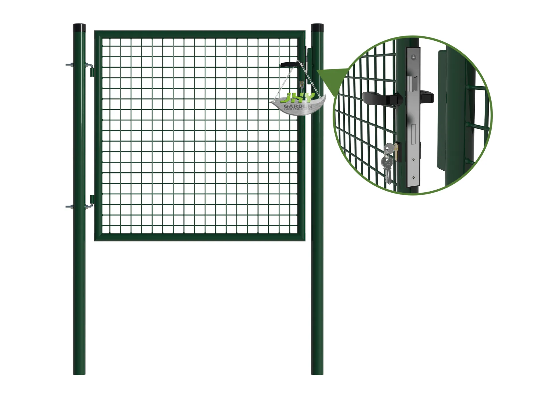 Mesh Fence Garden Gate 1000×1000mm lock inside.webp1