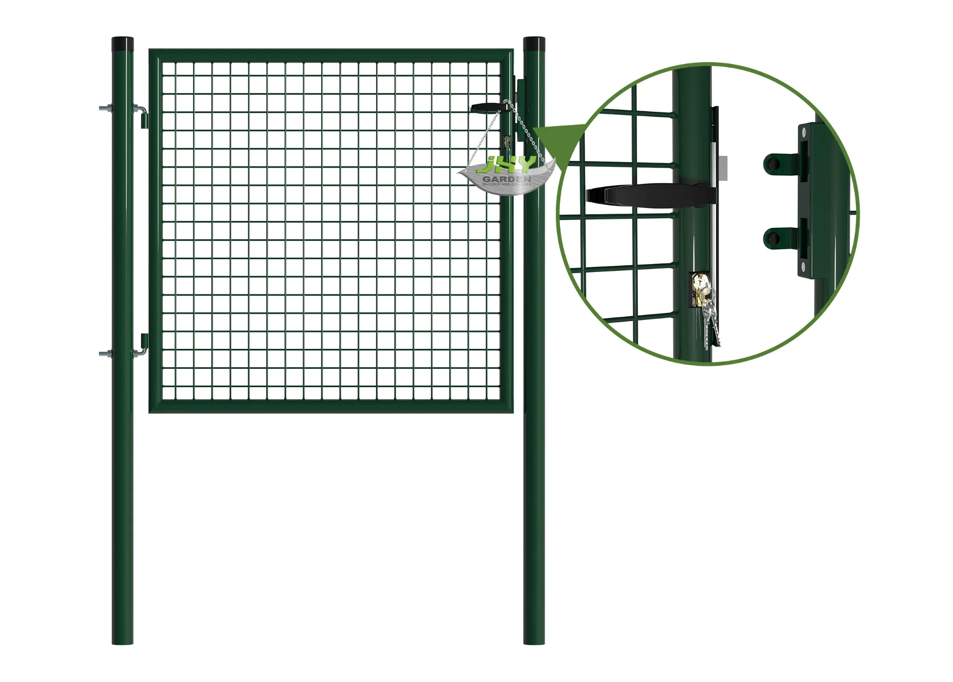 Mesh Fence Garden Gate 1000×1000mm lock opening.webp1