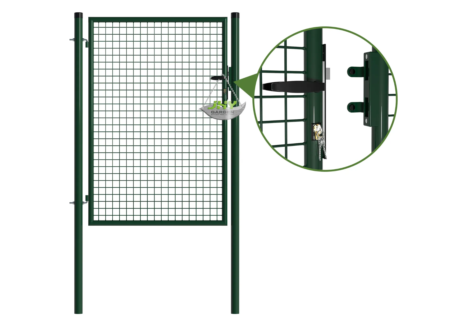 Mesh Fence Garden Gate 1000×1500mm lock opening.webp1