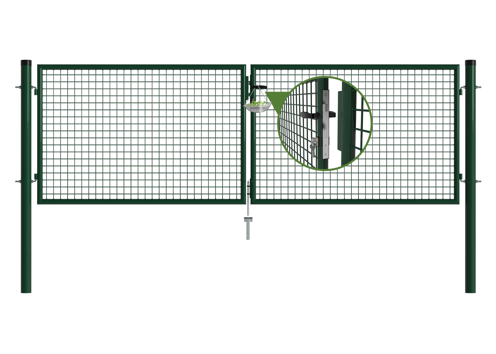 Mesh Fence Garden Gate 3000×1000mm lock.webp1