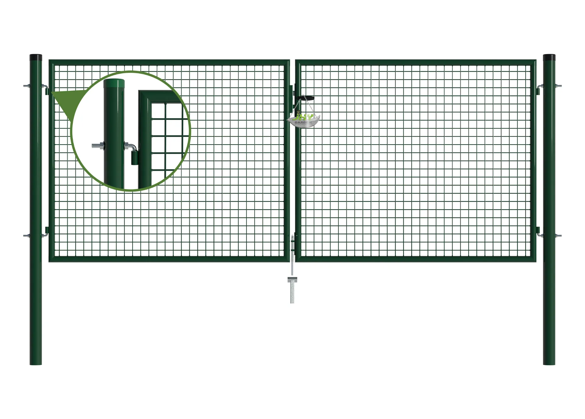 Mesh Fence Garden Gate 3000×1250mm hinge.webp1