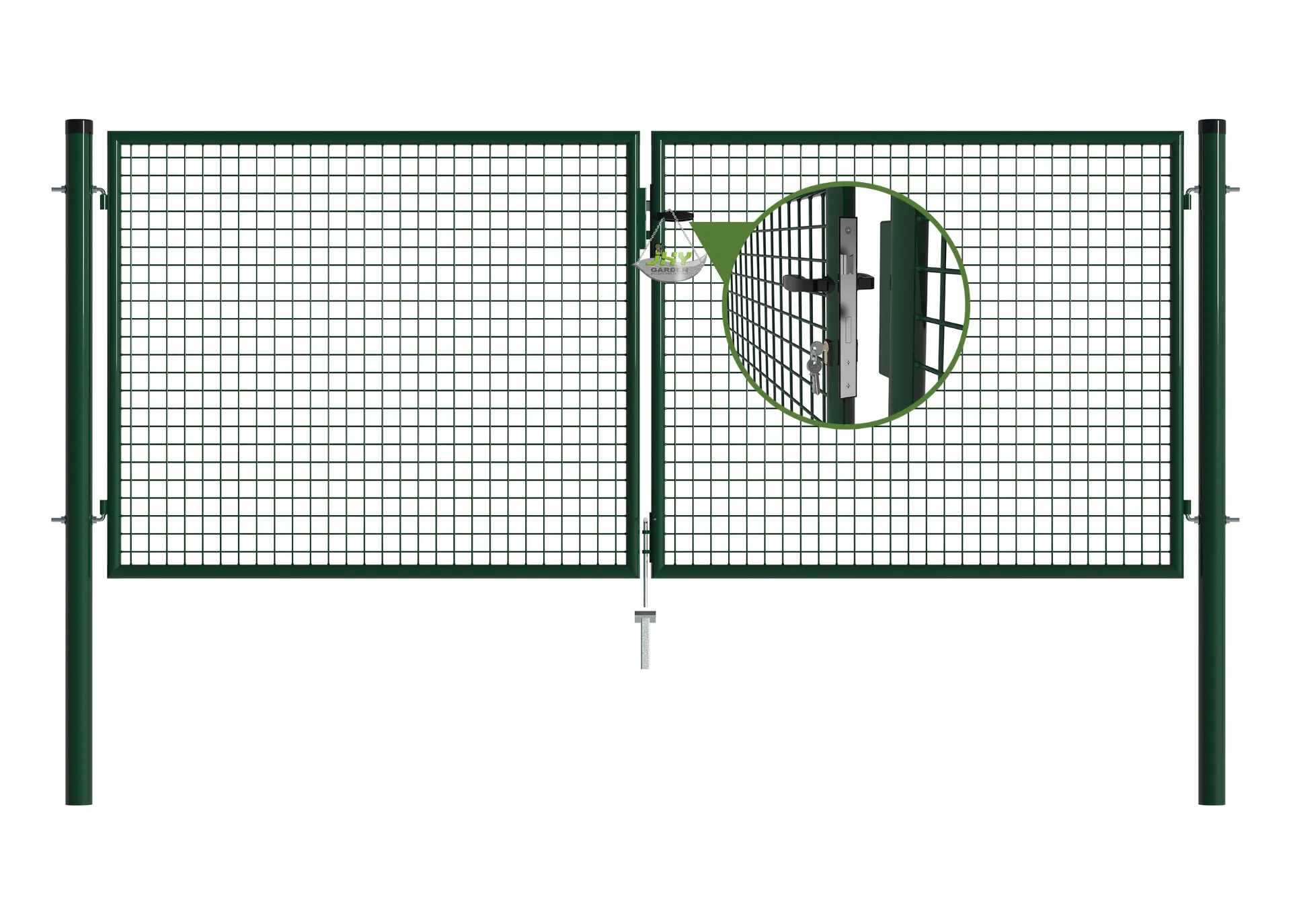 Mesh Fence Garden Gate 3000×1250mm lock.webp1