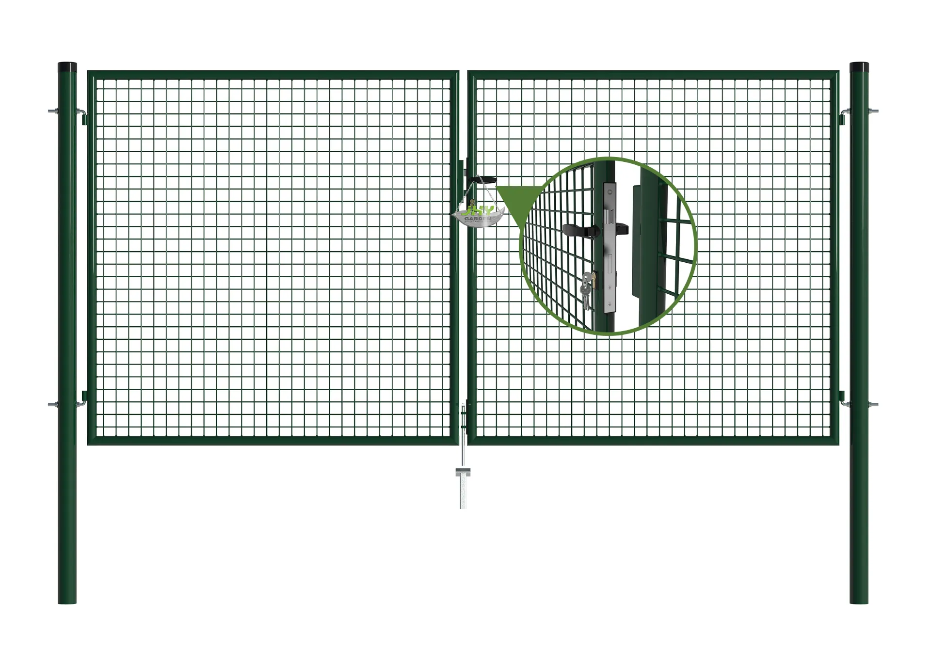 Mesh Fence Garden Gate 3000×1500mm lock.webp1