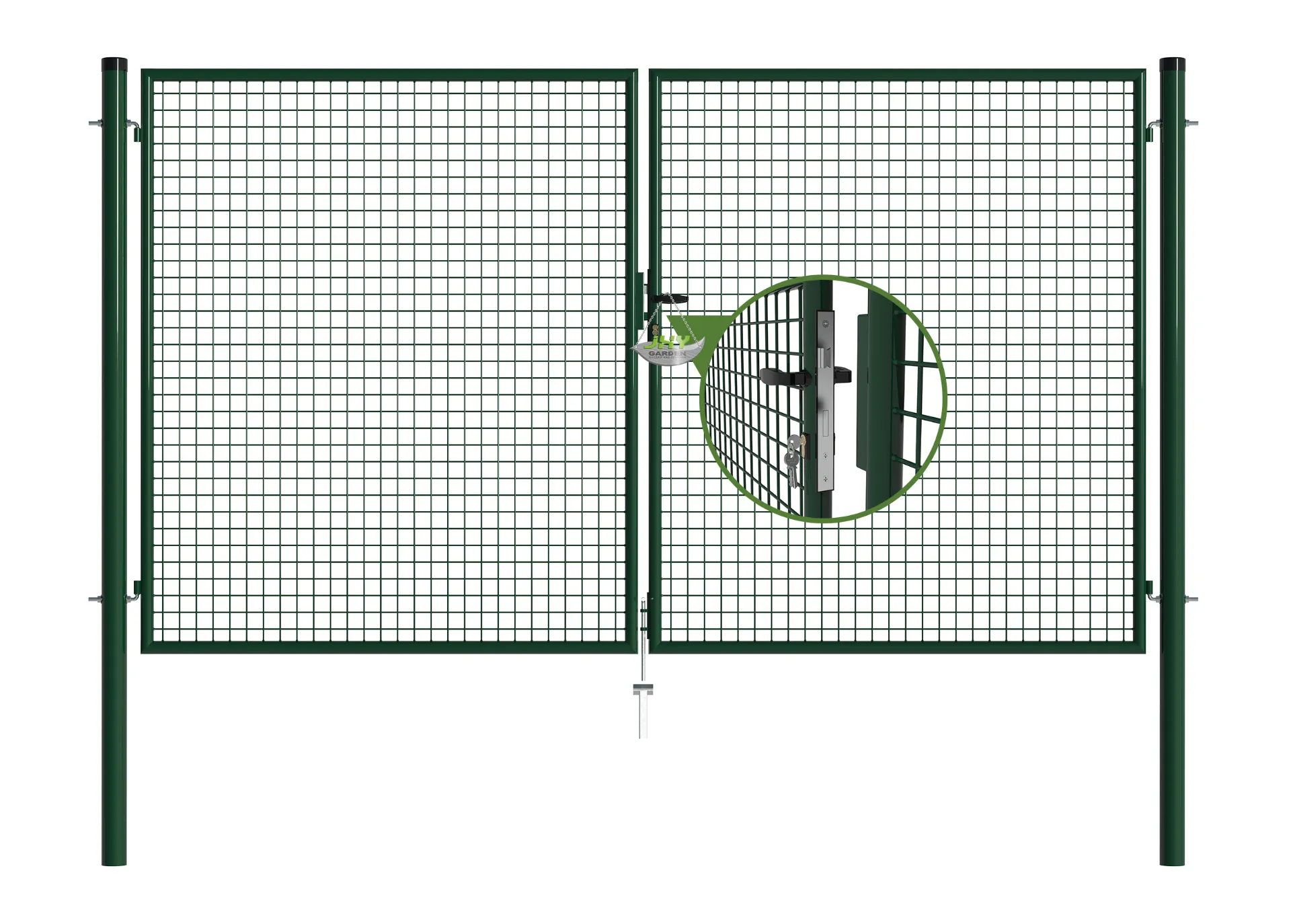 Mesh Fence Garden Gate 3000×1750mm lock.webp1