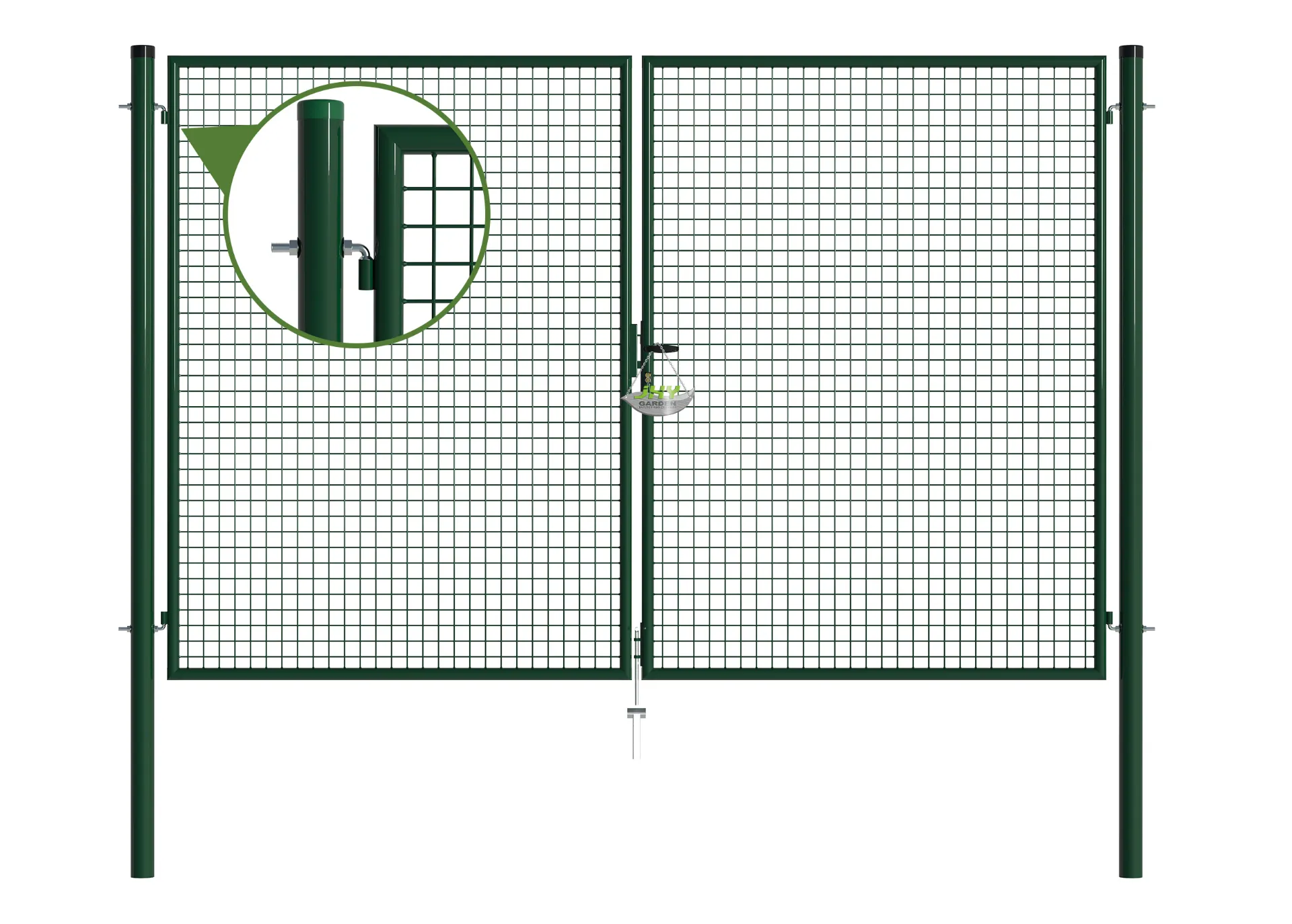 Mesh Fence Garden Gate 3000×2000mm hinge.webp1