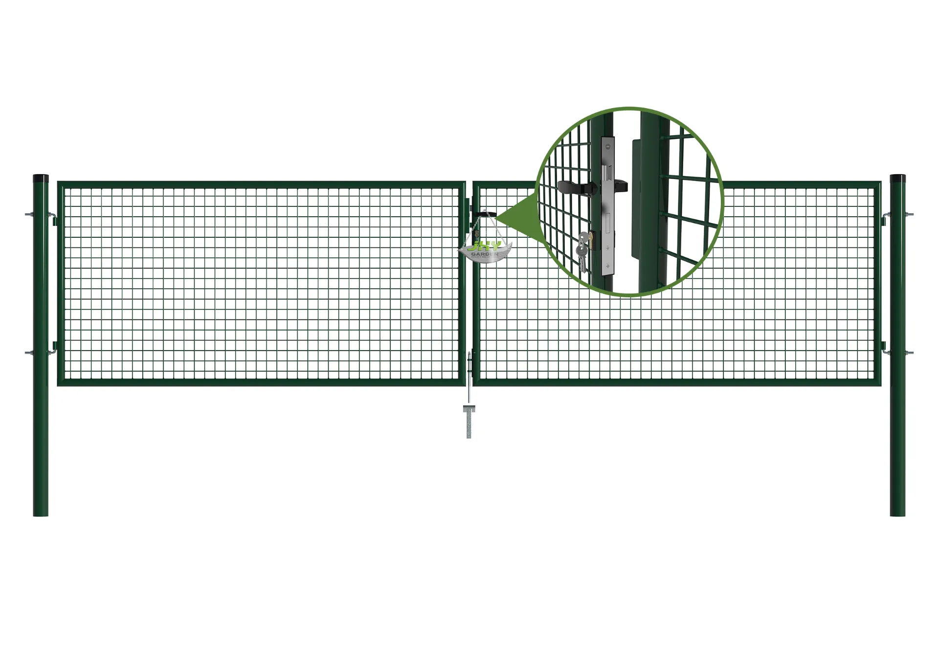 Mesh Fence Garden Gate 4000×1000mm lock.webp1