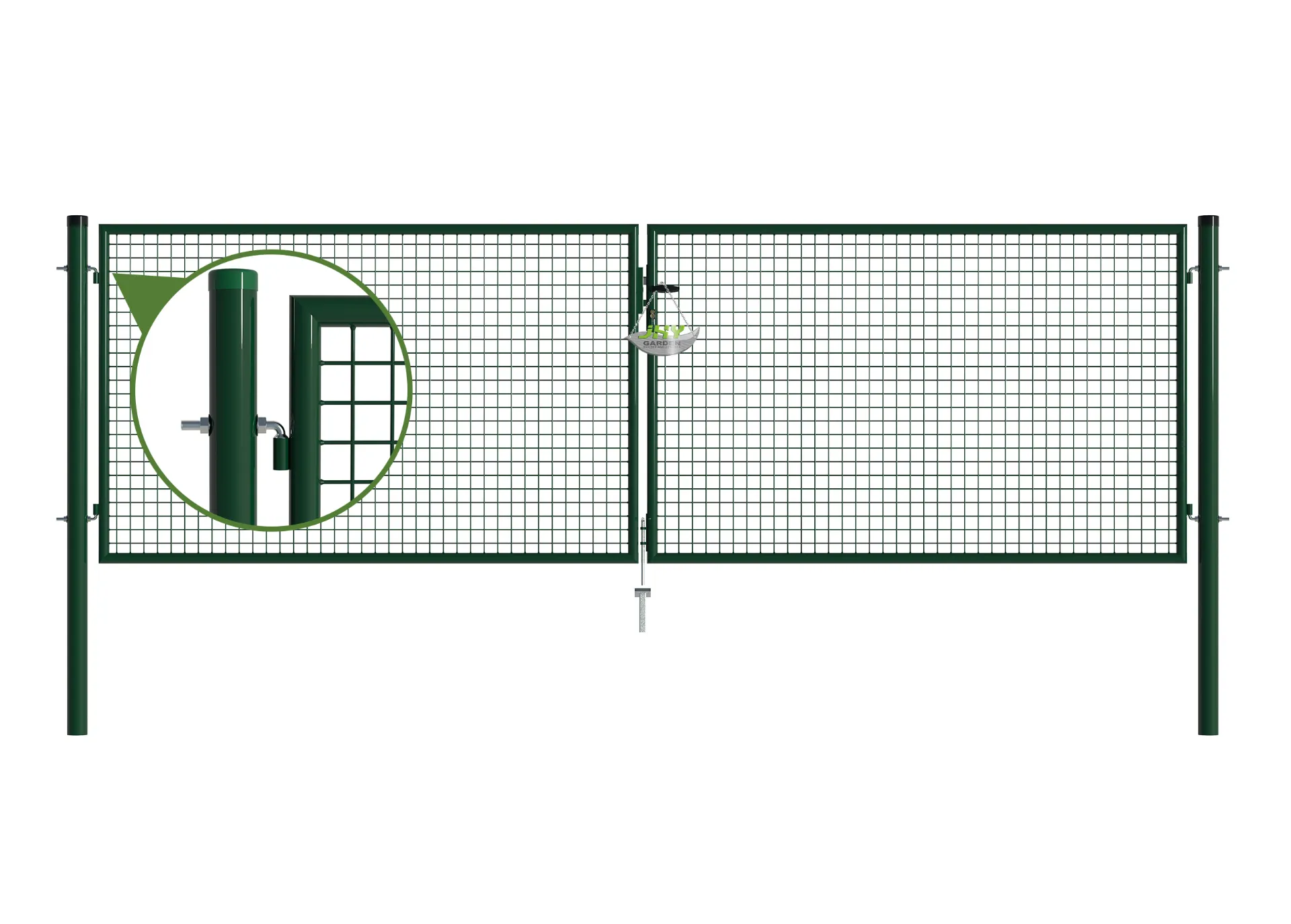 Mesh Fence Garden Gate 4000×1250mm hinge.webp1