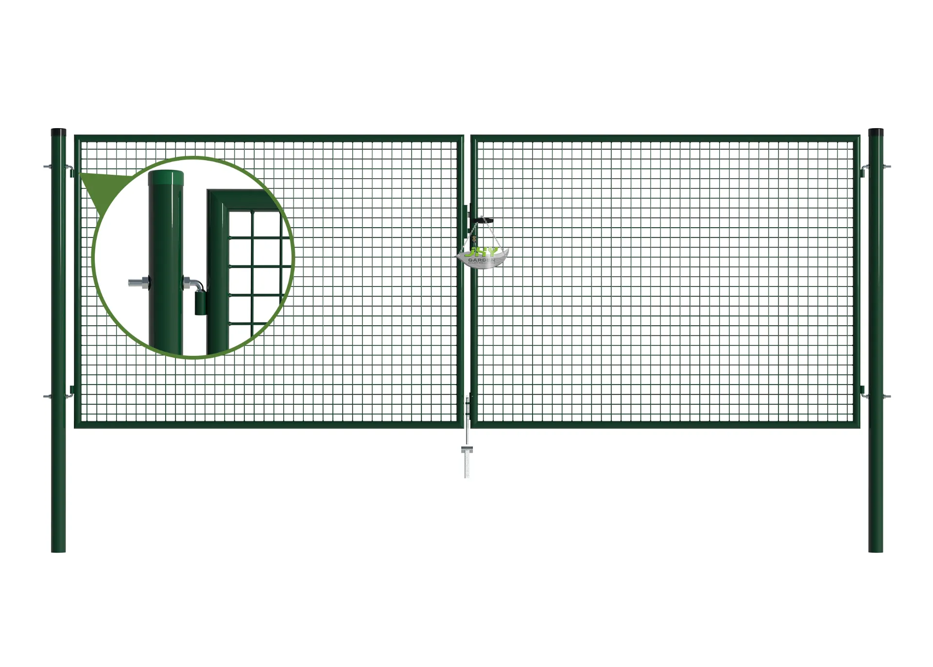 Mesh Fence Garden Gate 4000×1500mm hinge.webp1