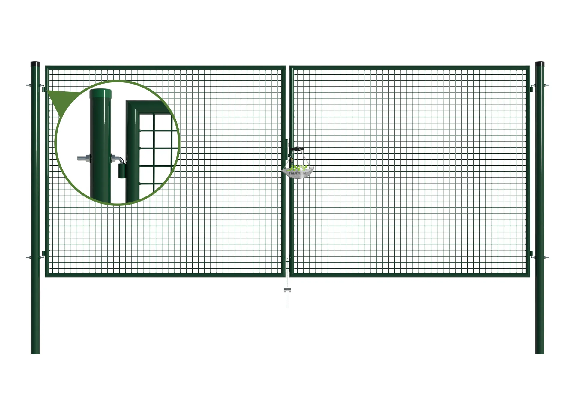 Mesh Fence Garden Gate 4000×1750mm hinge.webp1
