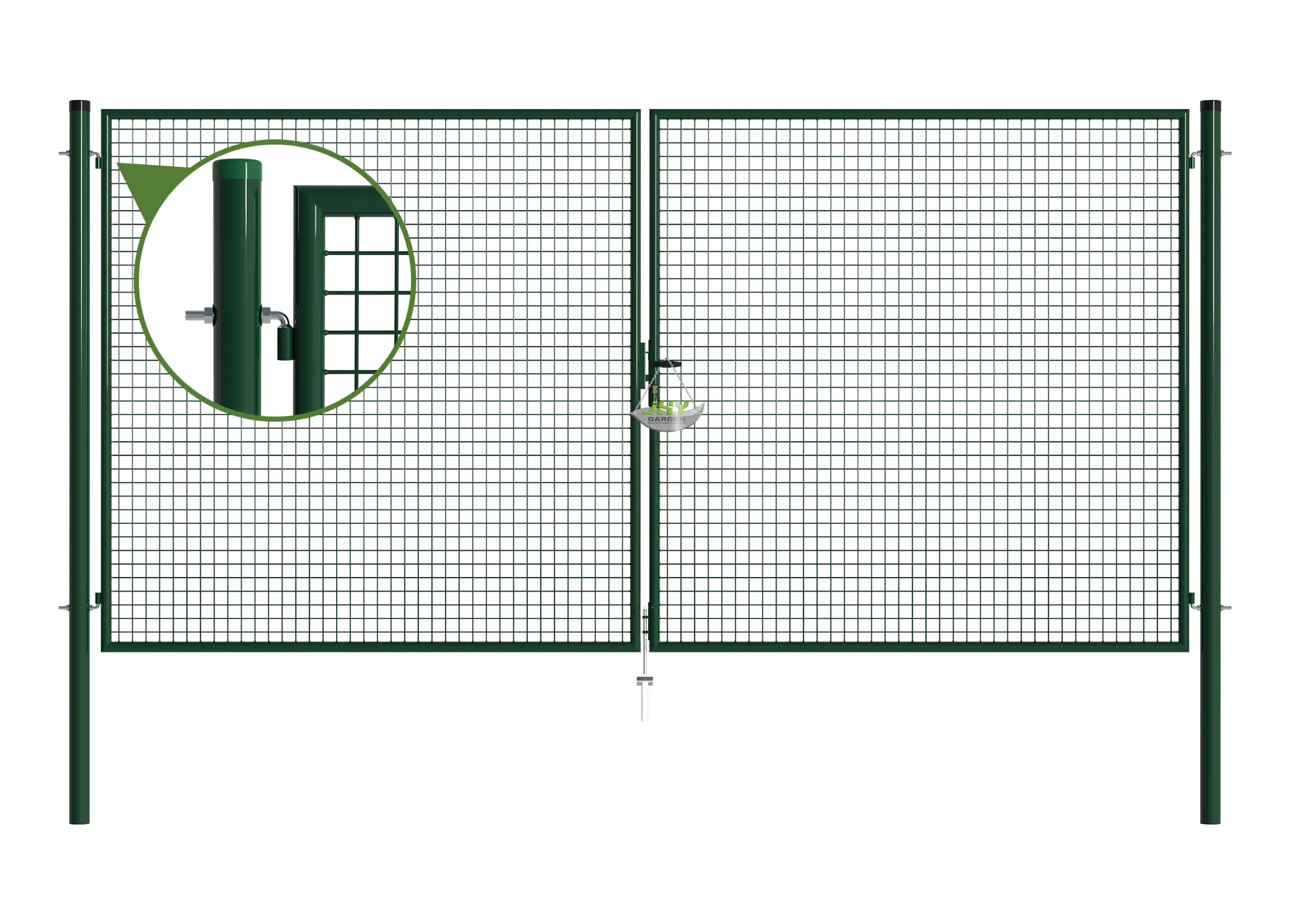 Mesh Fence Garden Gate 4000×2000mm hinge.webp1
