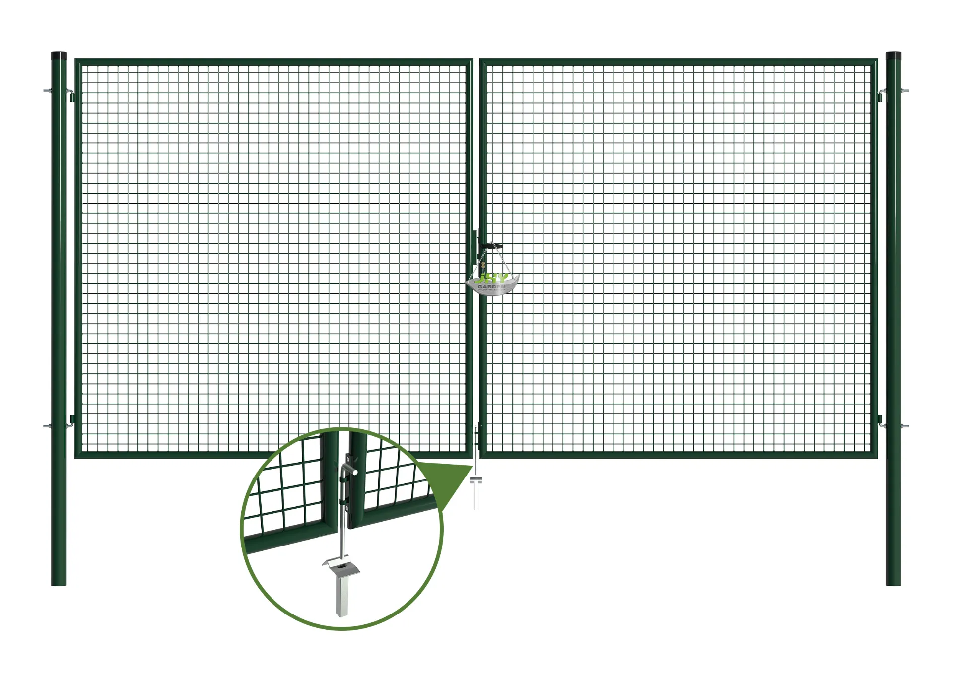 Mesh Fence Garden Gate 4000×2000mm stopper.webp1
