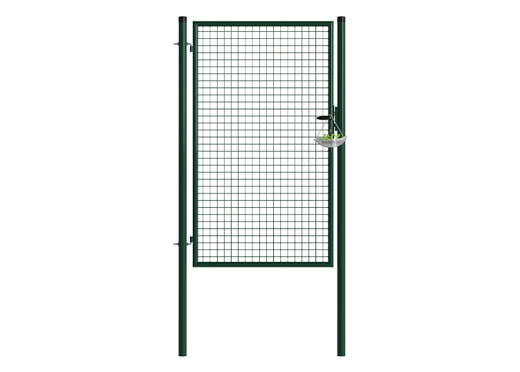 MESH FENCE GARDEN GATES WIDTH 100CM & HEIGHT 175CM GREEN & GREY SQUARE POST & FRAME
