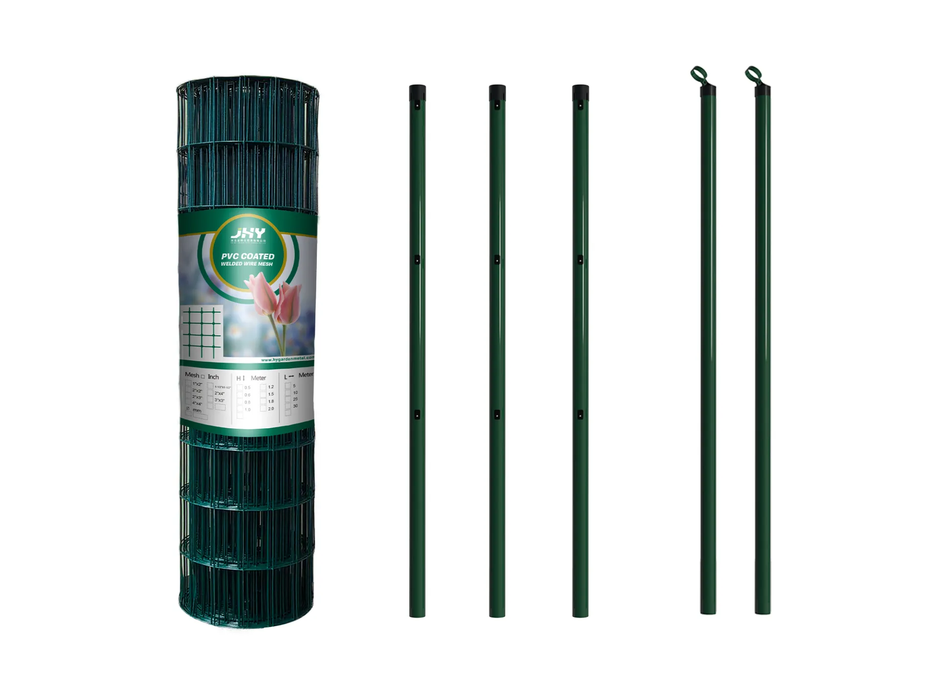 PVC Coated Welded Wire Mesh+Round Metal Fence Post.webp1