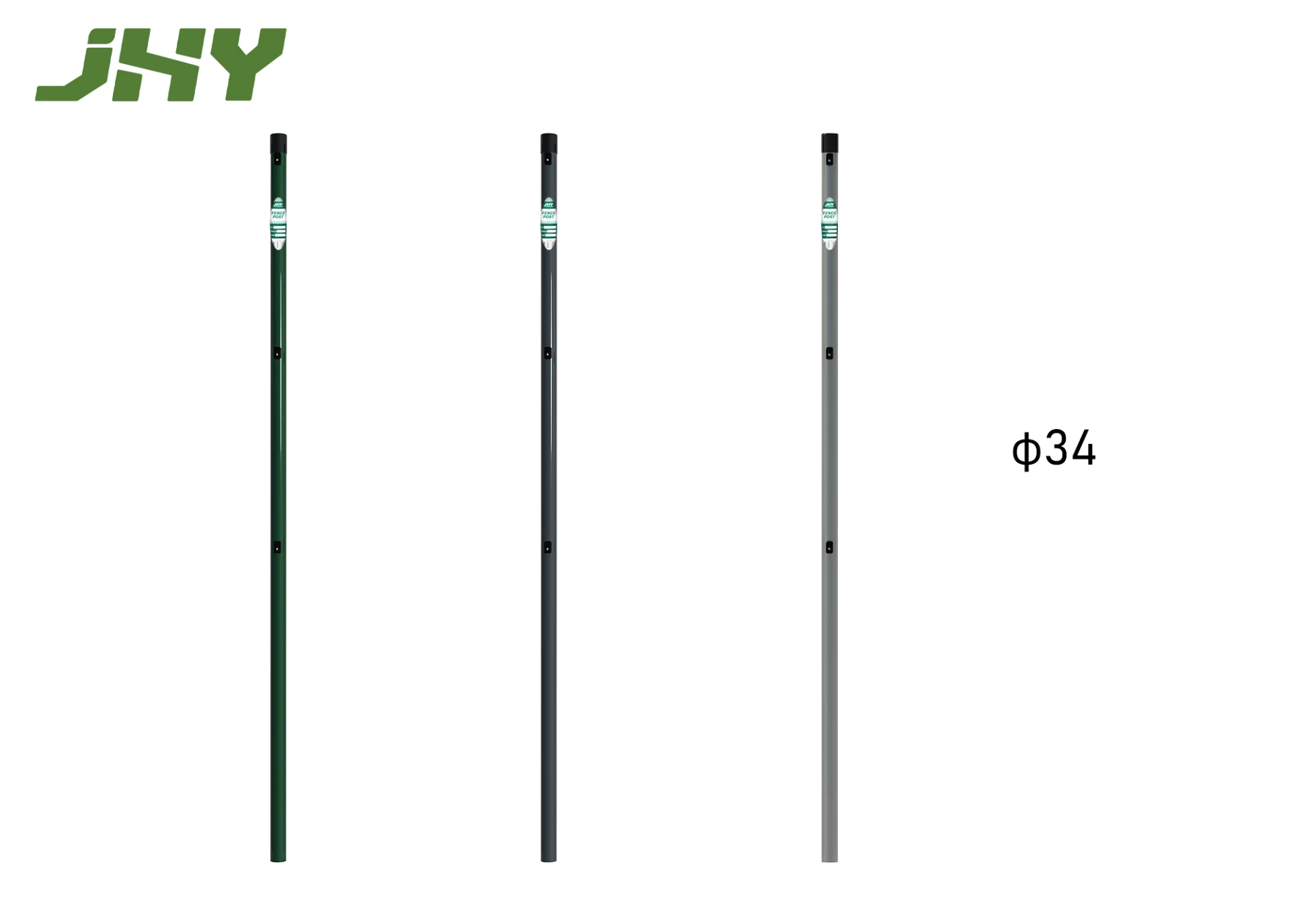 ROUND METAL FENCE POST GALVANIZED & POWDER COATING LINE POST