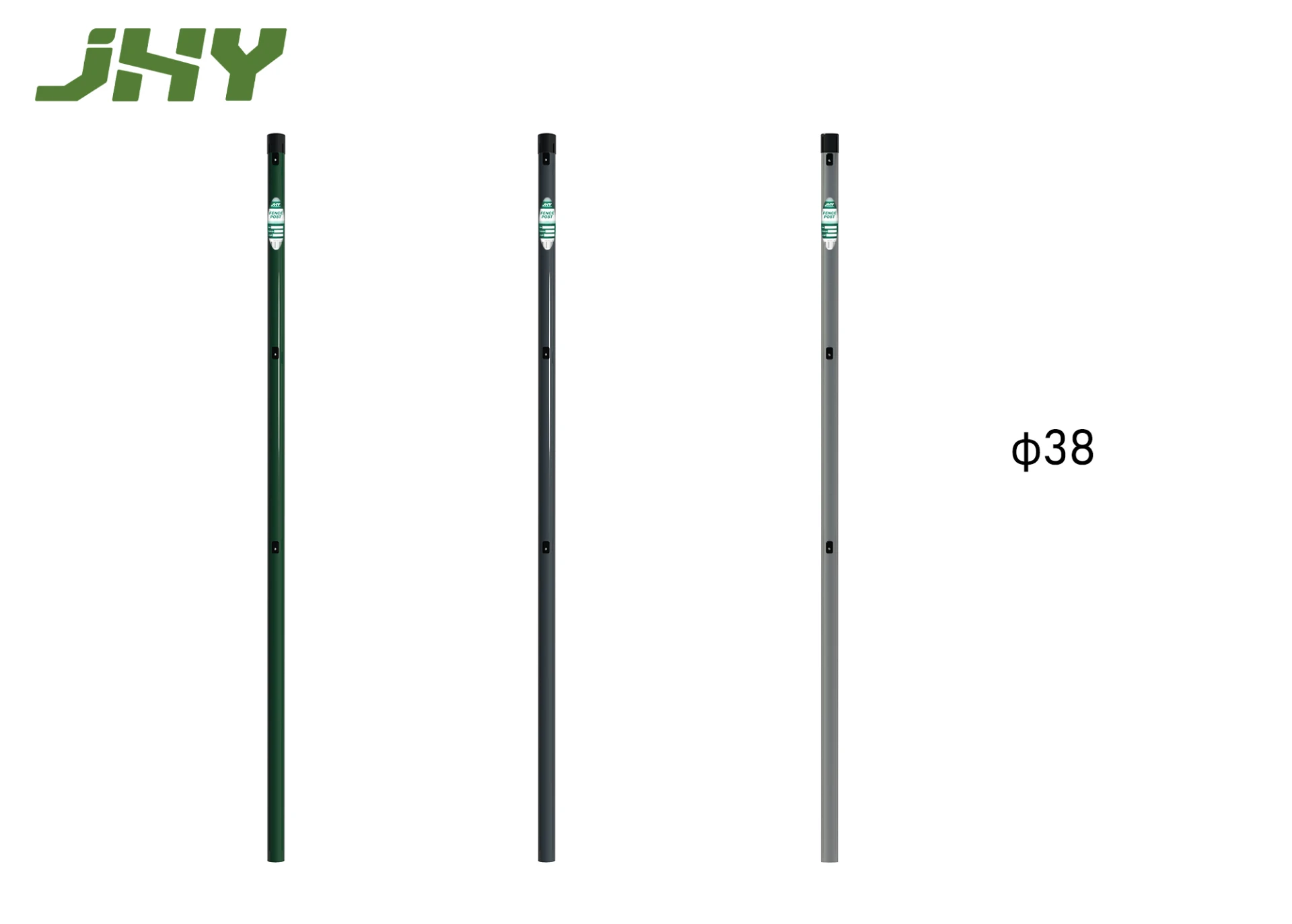 ROUND METAL FENCE POST GALVANIZED & POWDER COATING LINE POST