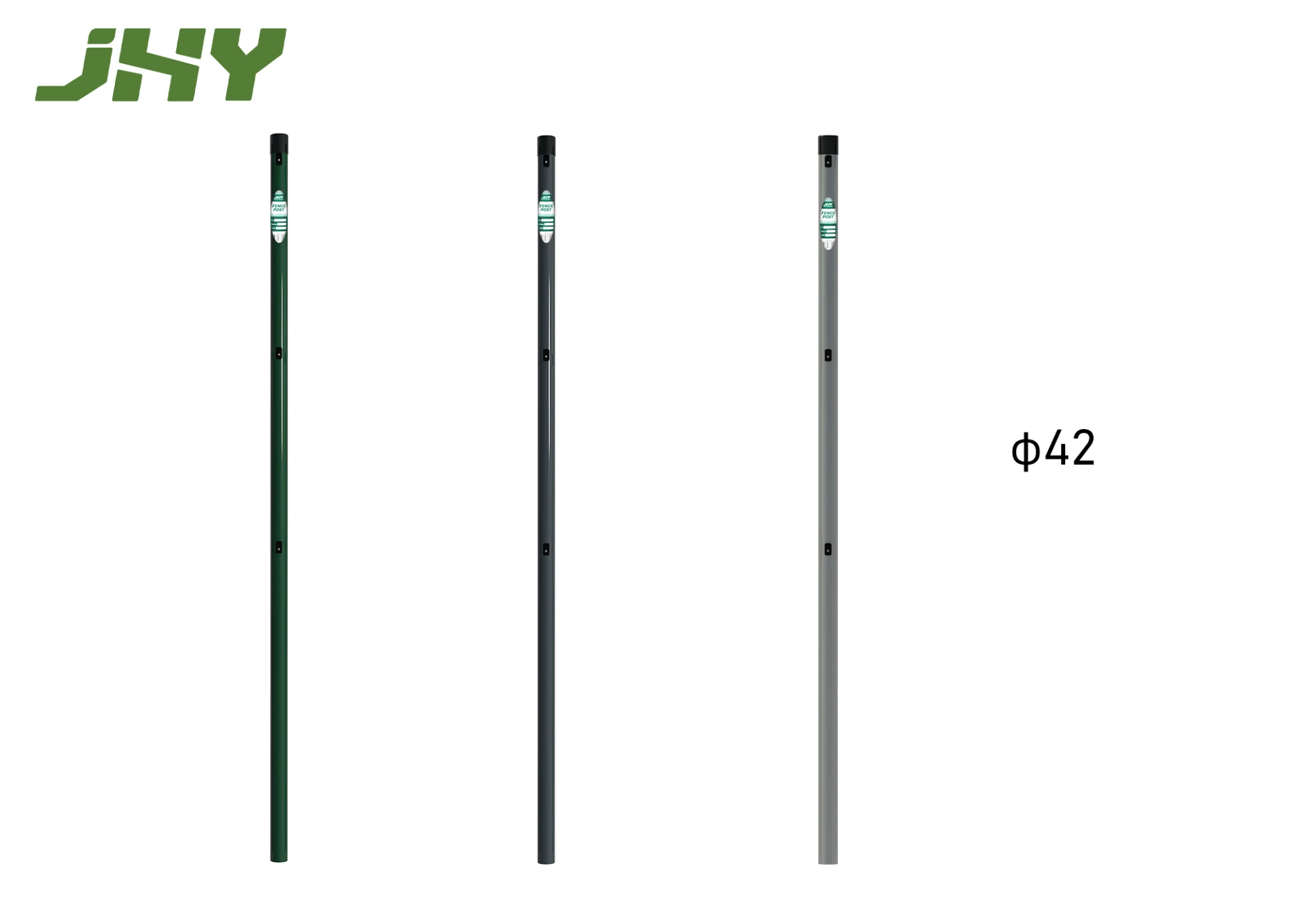 ROUND METAL FENCE POST GALVANIZED & POWDER COATING LINE POST