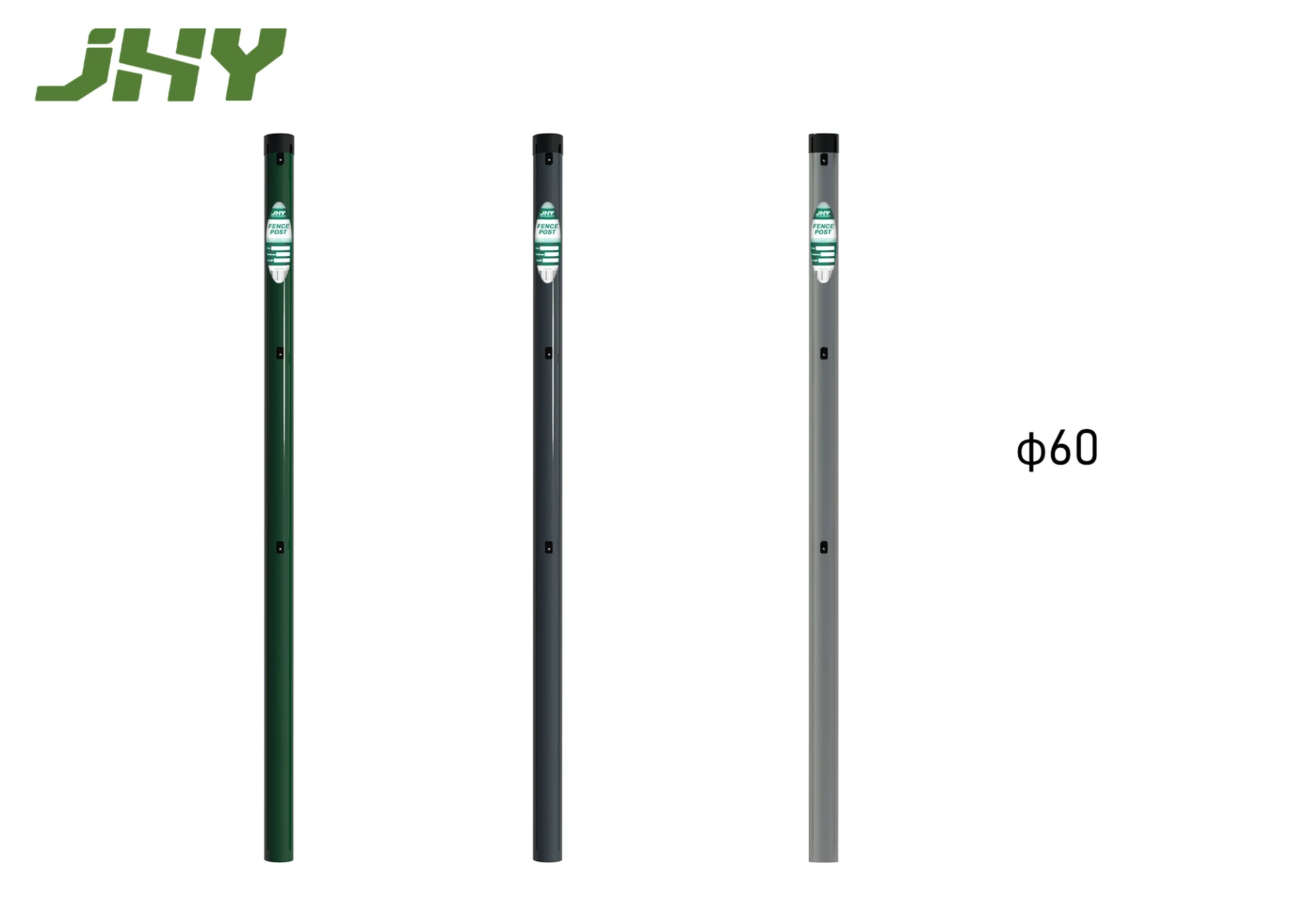 ROUND METAL FENCE POST GALVANIZED & POWDER COATING LINE POST