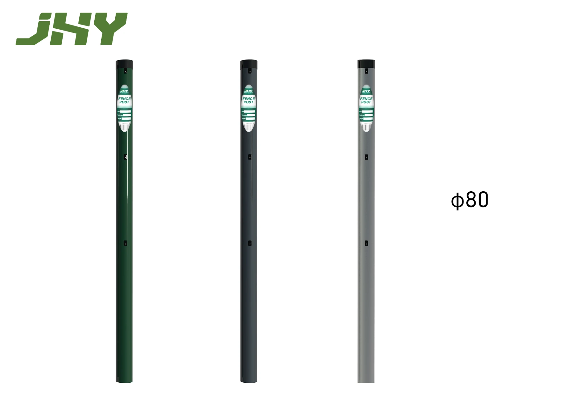 ROUND METAL FENCE POST GALVANIZED & POWDER COATING LINE POST