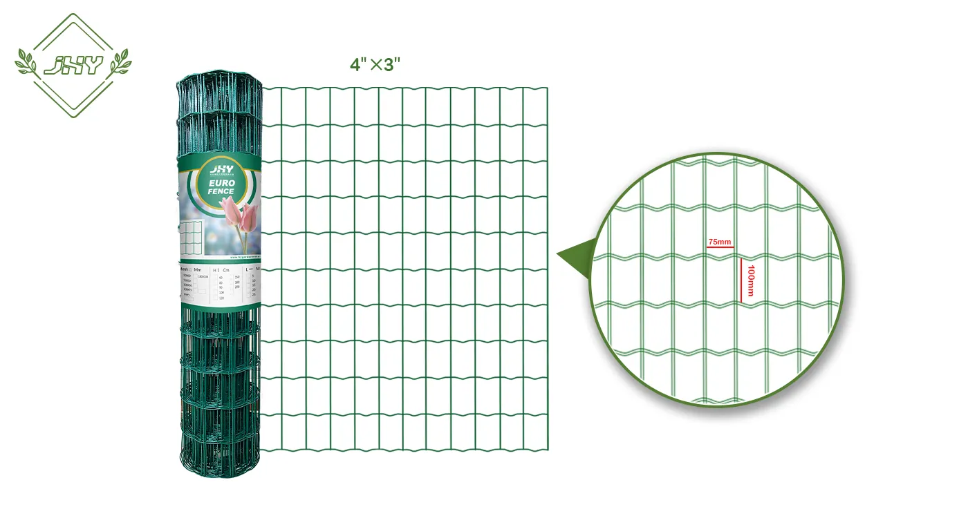 PVC COATED EURO FENCE MESH SIZE 100×75MM WIDTH 50CM PVC COATED EURO FENCE MESH SIZE 100×75MM WIDTH 50CM