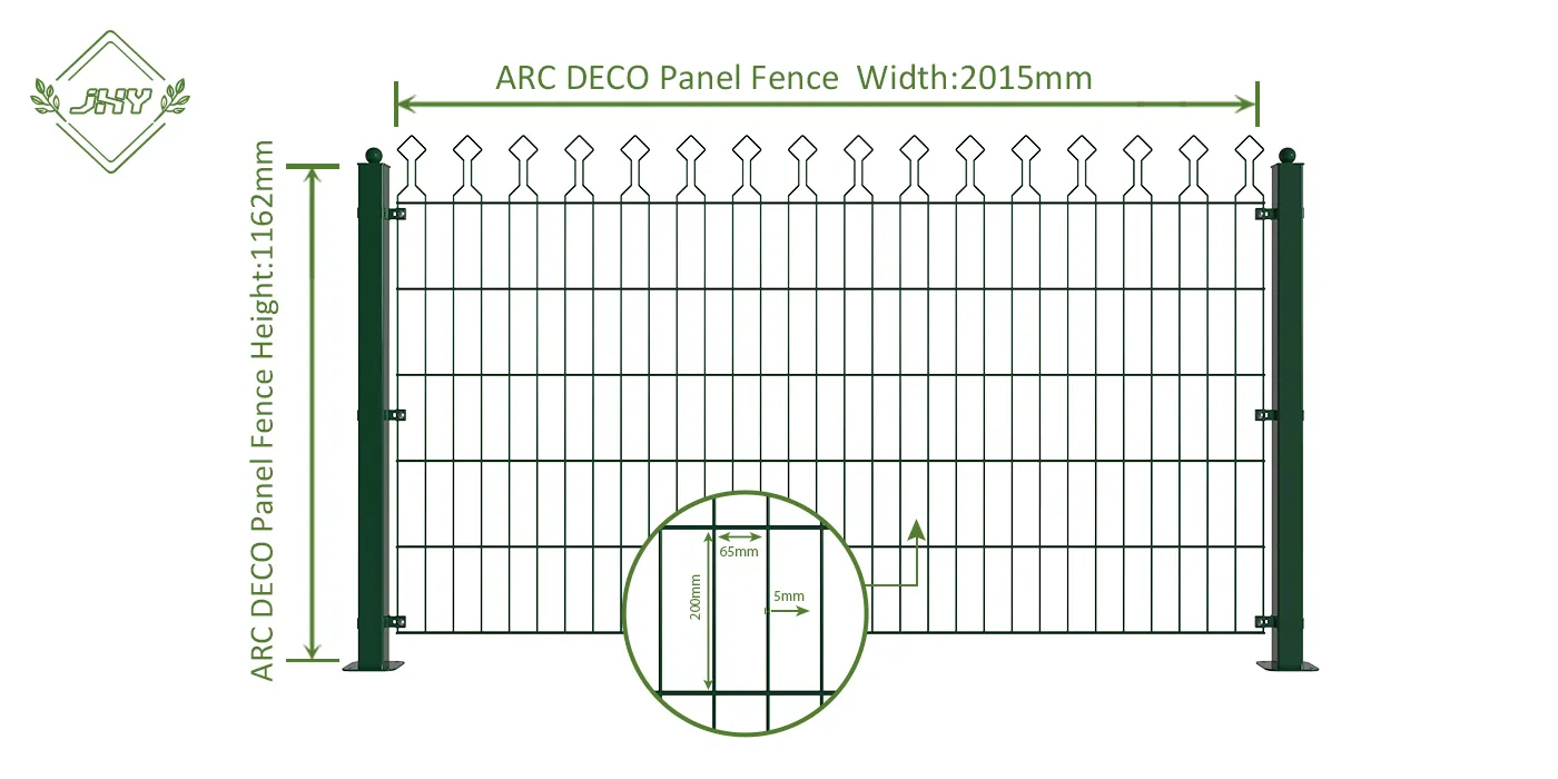 FLAT DECO STEEL MESH FENCE PANEL WIDTH 2015MM & HEIGHT 1162MM