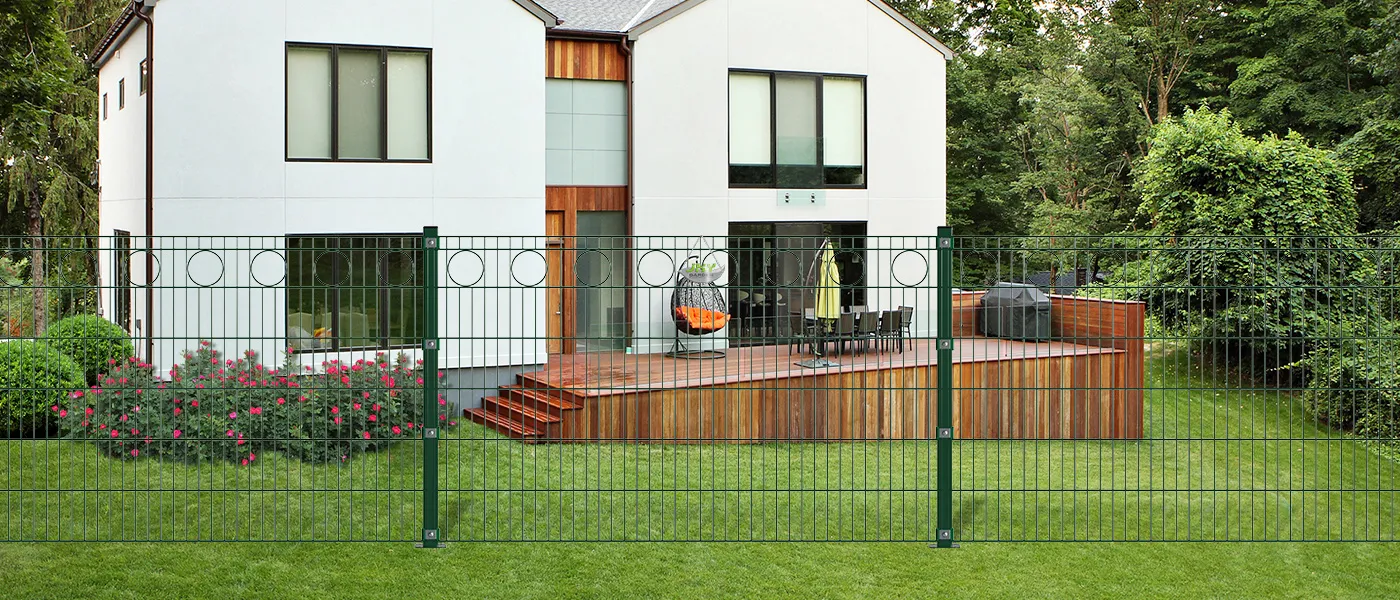 CIRCLE DECO STEEL MESH FENCE PANEL WIDTH 200CM & HEIGHT 120CM
