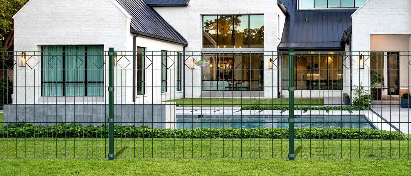 DIAMOND DECO STEEL MESH FENCE PANEL WIDTH 200CM & HEIGHT 120CM
