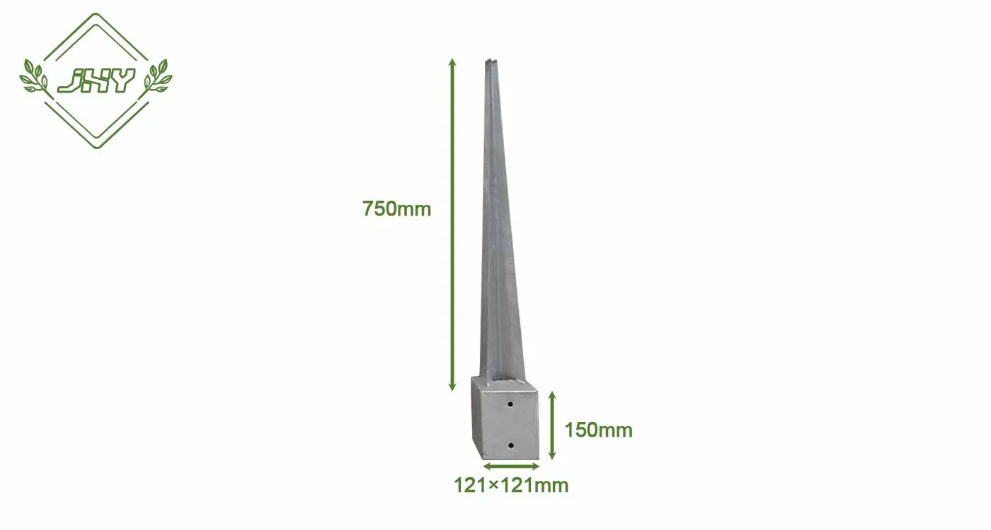 FENCE POST SPIKES 121×121×750MM