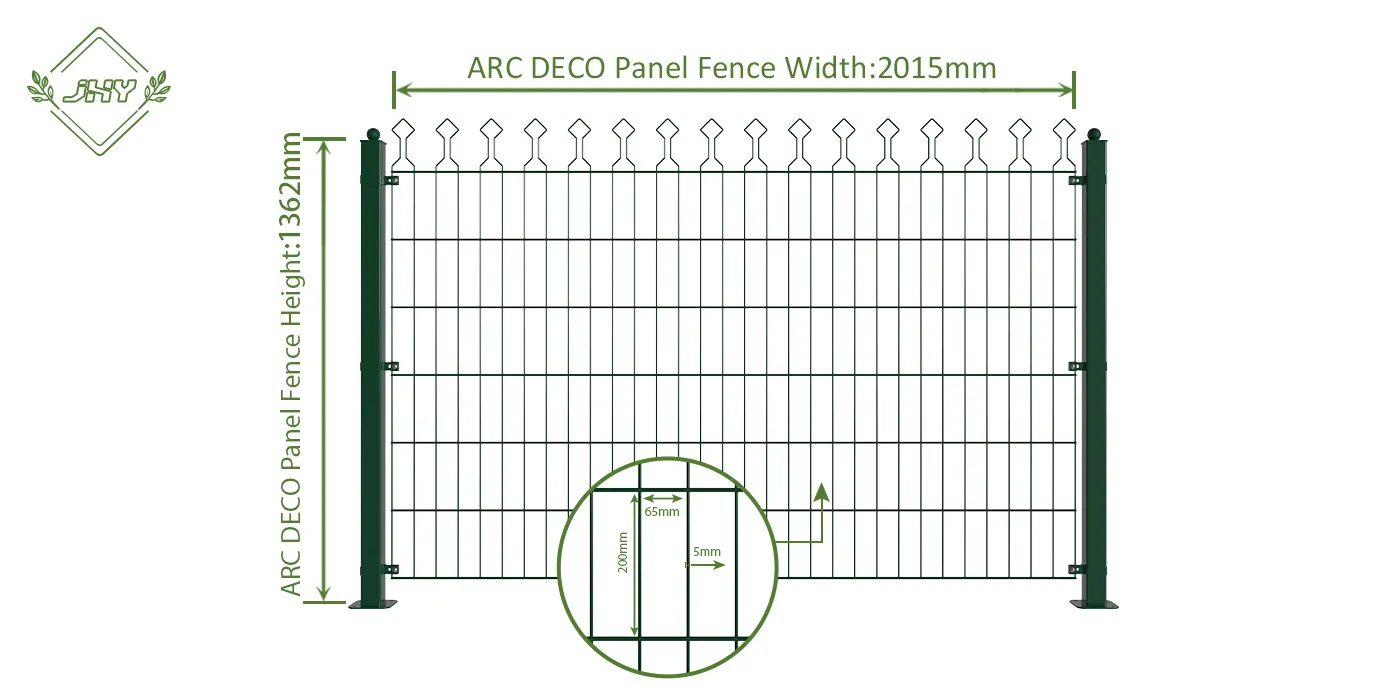 FLAT DECO STEEL MESH FENCE PANEL WIDTH 2015MM & HEIGHT 1362MM