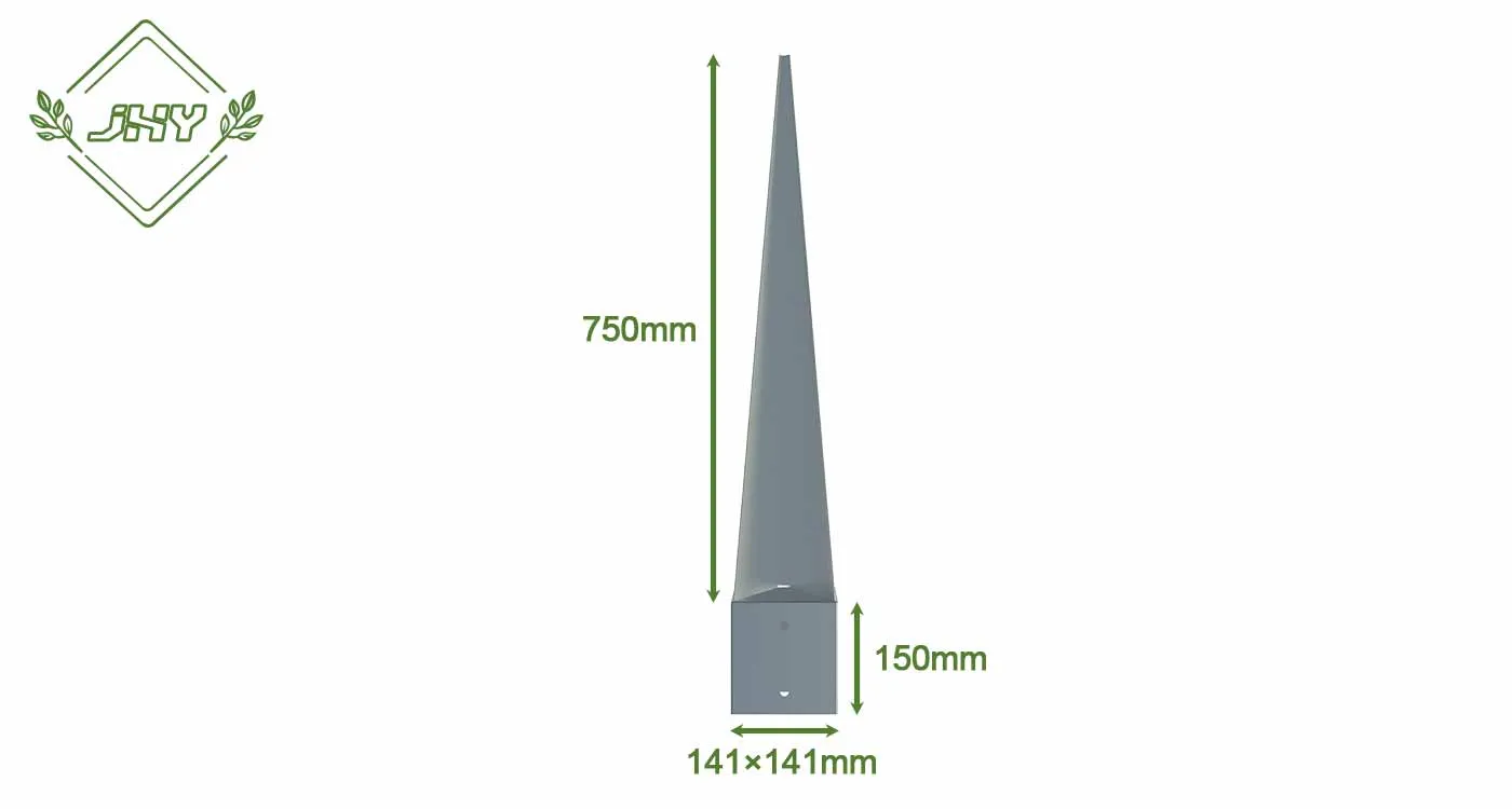 FENCE POST SPIKES 141×141×750MM