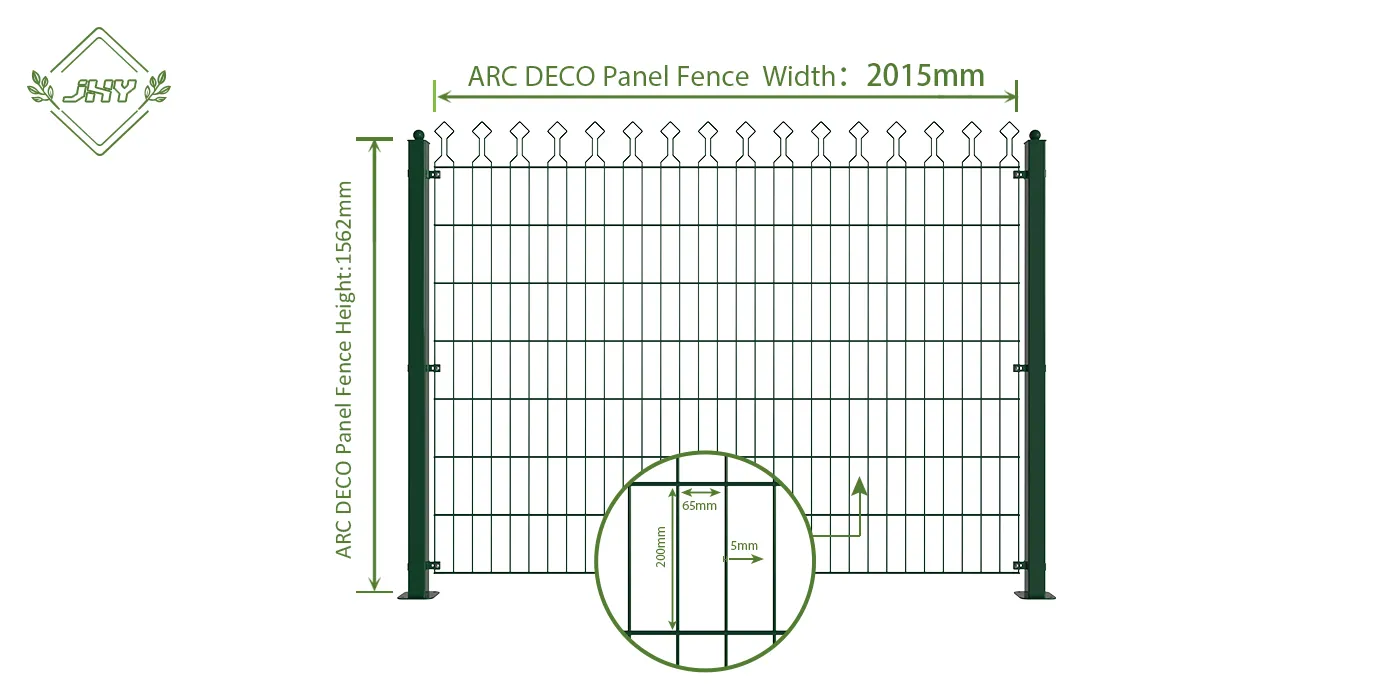 FLAT DECO STEEL MESH FENCE PANEL WIDTH 2015MM & HEIGHT 1562MM