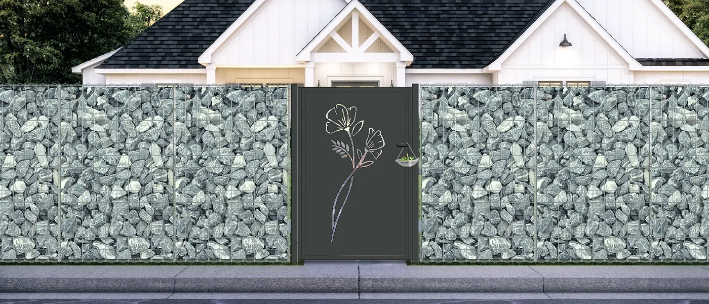 CNC IRON GATE OASIS WIDTH 100CM & HEIGHT 160CM BLACK  SQUARE POST & FRAME