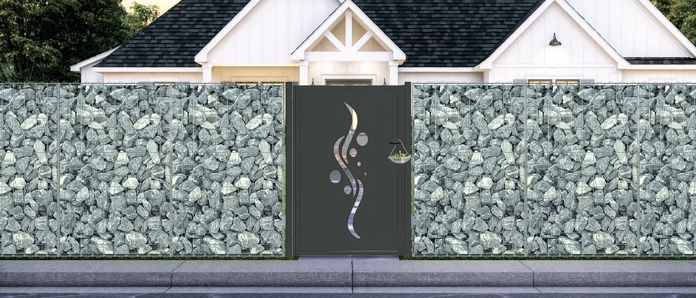 CNC METAL GATE REVERIE WIDTH 100CM & HEIGHT 160CM BLACK SQUARE POST & FRAME