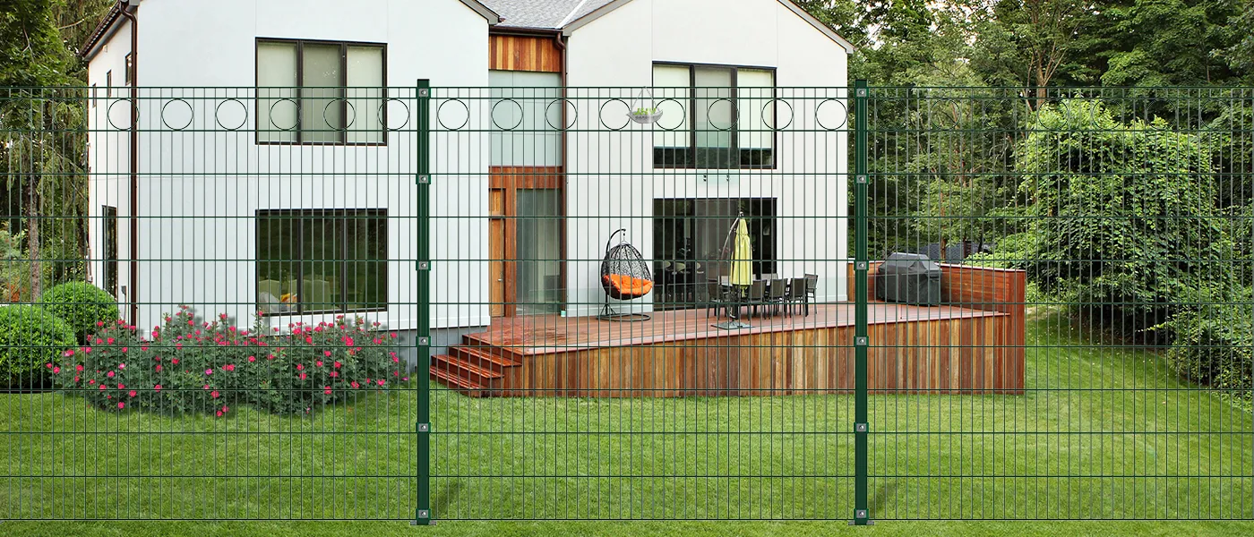 CIRCLE DECO STEEL MESH FENCE PANEL WIDTH 200CM & HEIGHT 200CM