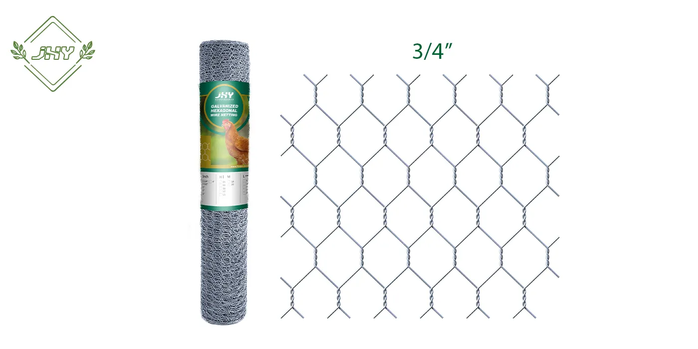 GALVANIZED HEXAGONAL WIRE NETTING MESH SIZE 3/4" WIDTH 100CM