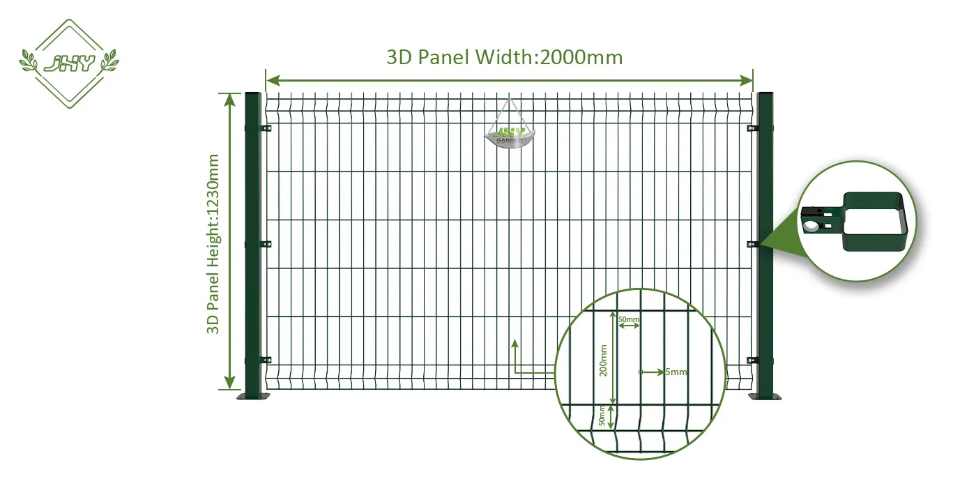 3D WELD MESH FENCE PANELS WIDTH 250CM & HEIGHT 123CM