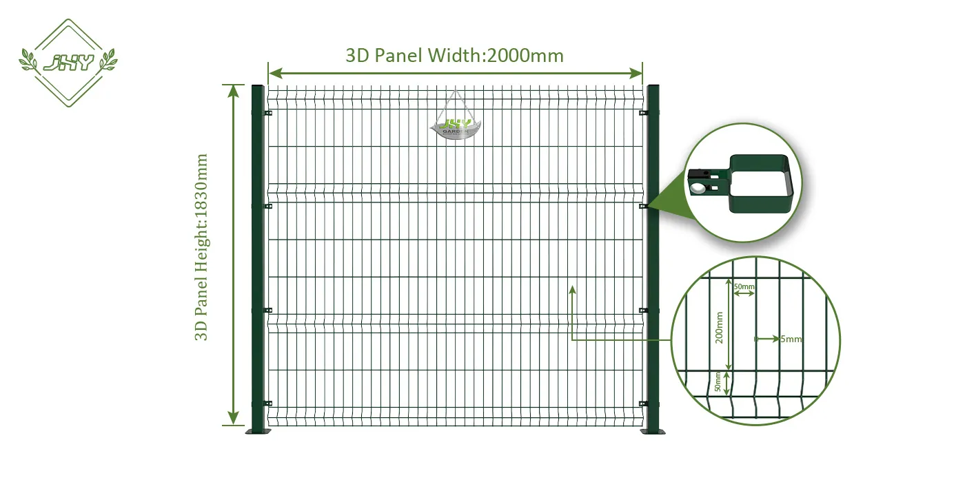 3D WELD MESH FENCE PANELS WIDTH 250CM & HEIGHT 183CM