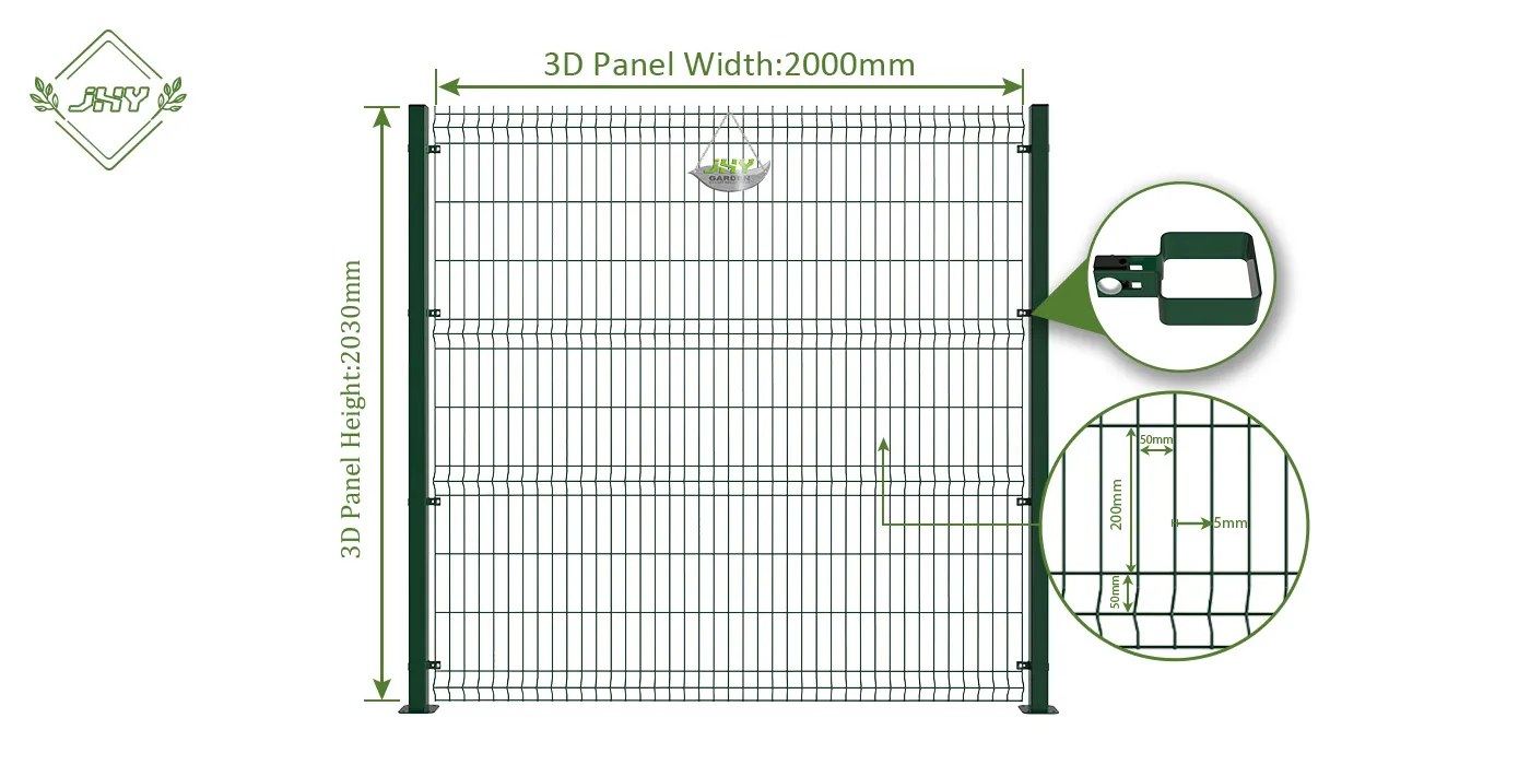 3D WELD MESH FENCE PANELS WIDTH 250CM & HEIGHT 203CM