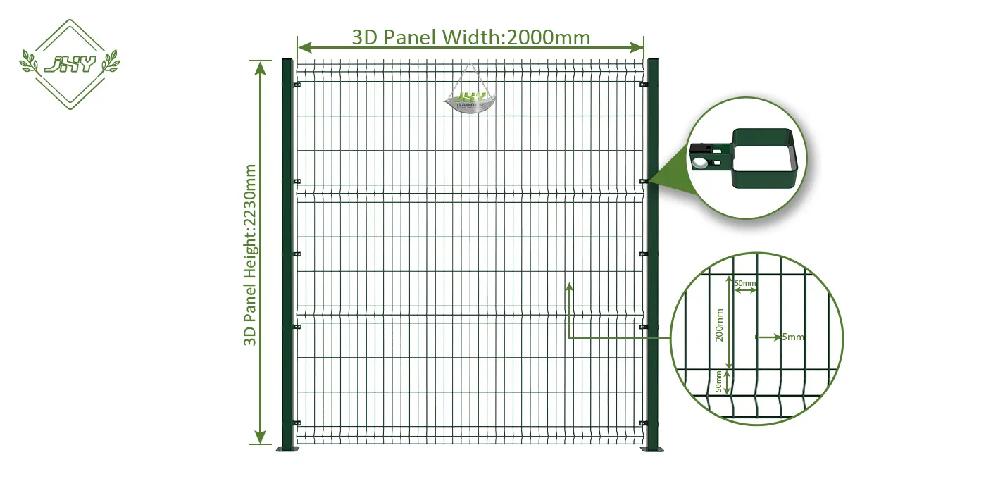 3D WELD MESH FENCE PANELS WIDTH 250CM & HEIGHT 223CM