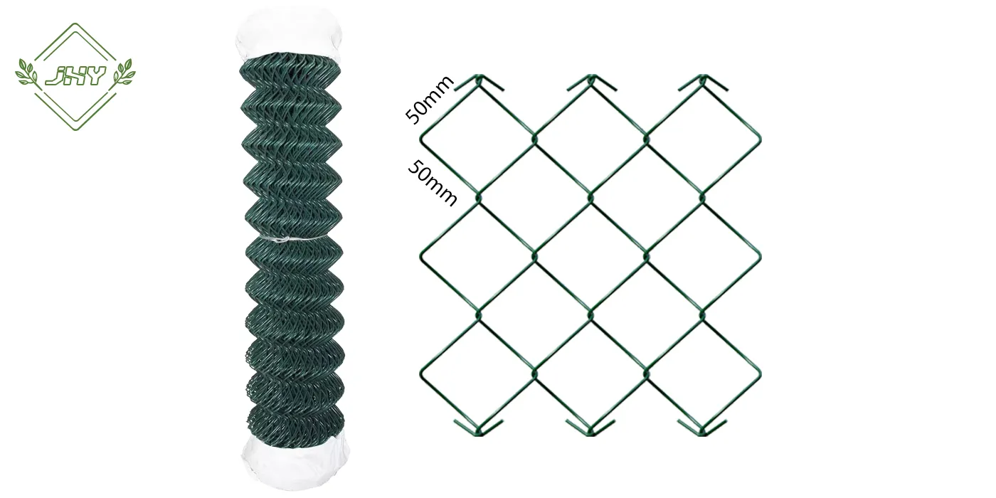 PVC COATED CHAIN LINK FENCE MESH SIZE 50×50MM WIDTH 100CM