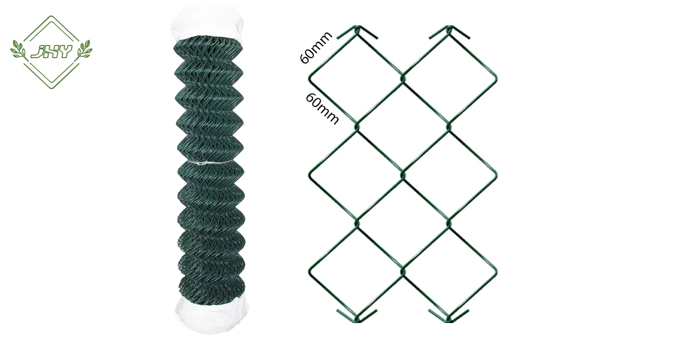 PVC COATED CHAIN LINK FENCE MESH SIZE 60×60MM WIDTH 120CM