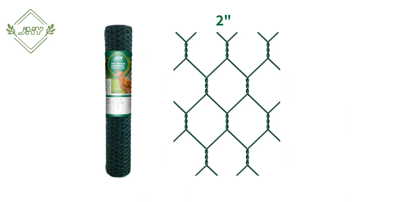 PVC COATED HEXAGONAL WIRE NETTING MESH SIZE 2" WIDTH 50CM
