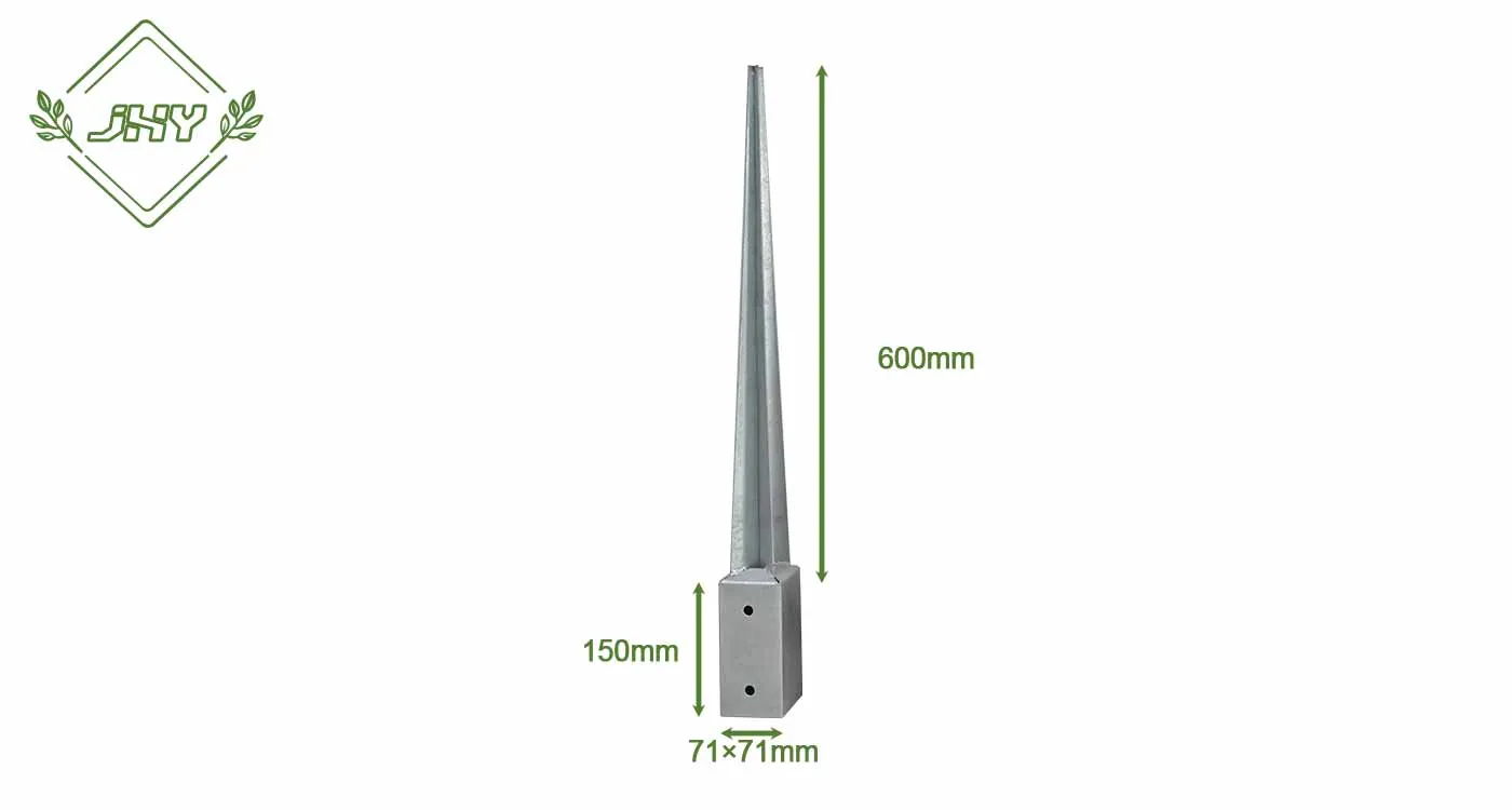 FENCE POST SPIKES 71×71×600MM