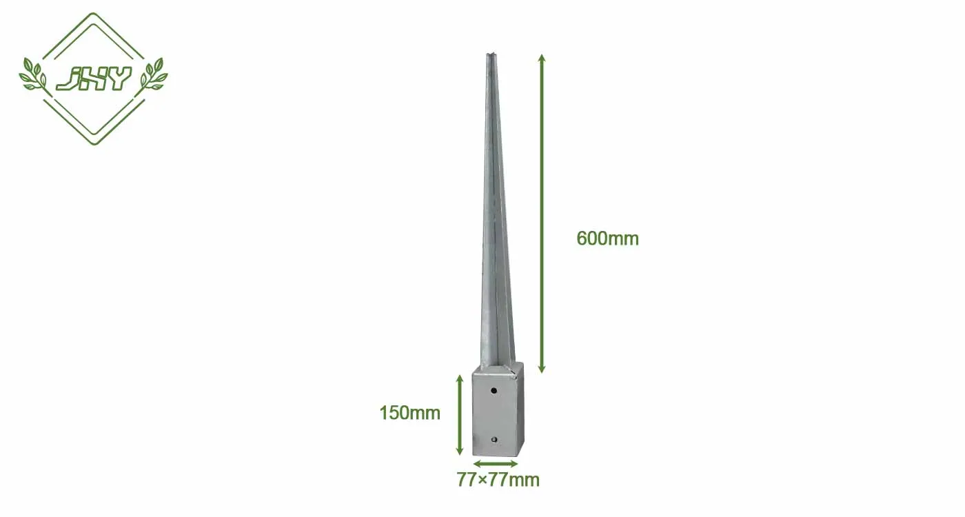 FENCE POST SPIKES 77×77×600MM
