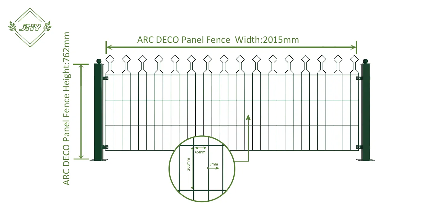 FLAT DECO STEEL MESH FENCE PANEL WIDTH 2015MM & HEIGHT 800MM
