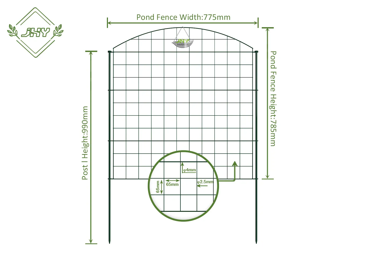 CONVEX TYPE WIRE POND FENCE