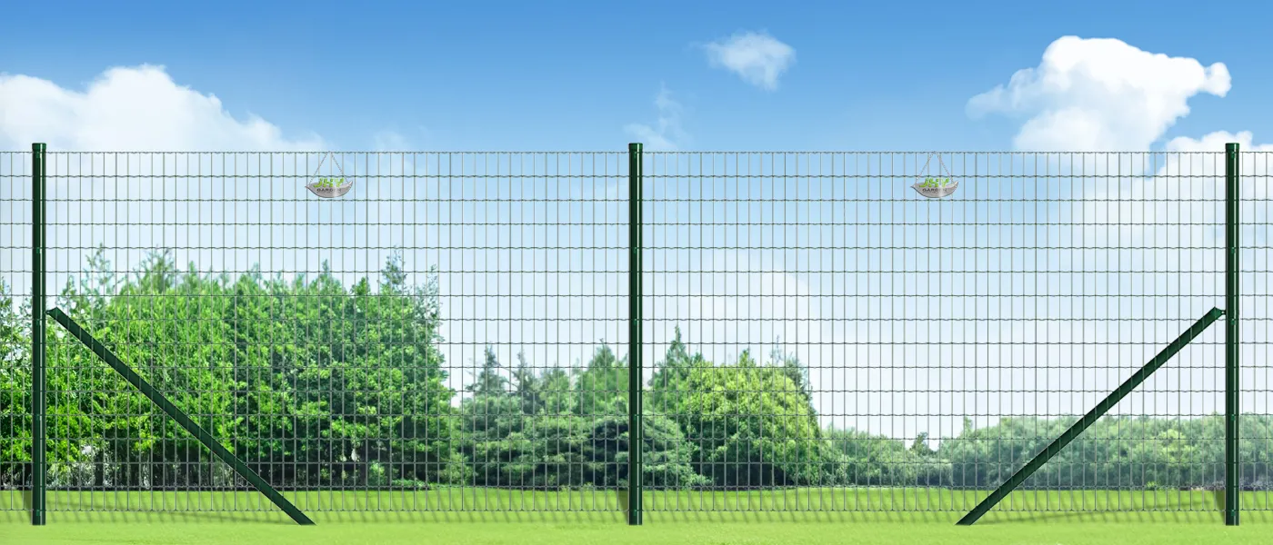 PVC COATED EURO FENCE MESH SIZE 100×100MM WIDTH 50CM